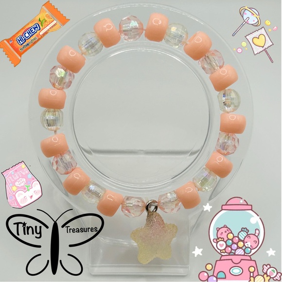 🍑Peach Candy Beaded Bracelet🍑 - Picture 1 of 6